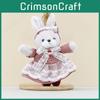 Rabbit Plush Keychain With Short Fur And Pp Cotton Filling Accessories For