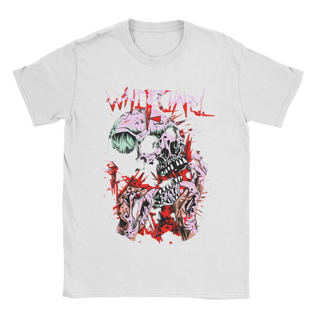 Унисекс Футболки с принтом Whitechapel Deathcore Band Хлопковая Одежда Потрясающие Футболки с Коротким Рукавом и Круглым Вырезом Оригинальная Футболка