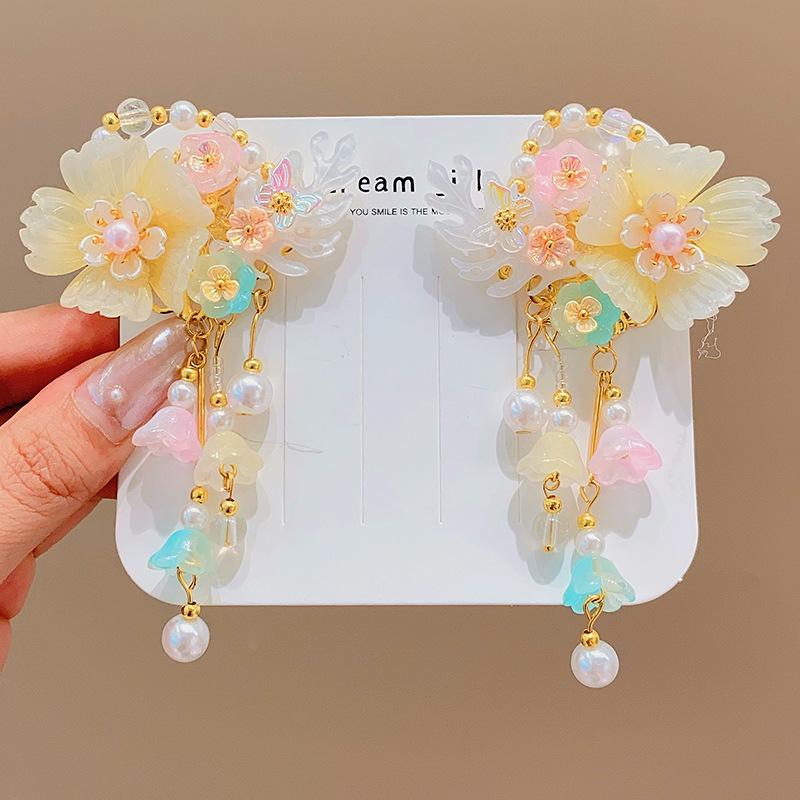 Китайские заколки для волос в стиле принцессы с кисточками - Аксессуары для волос Ханфу в древнем стиле для женщин и девочек