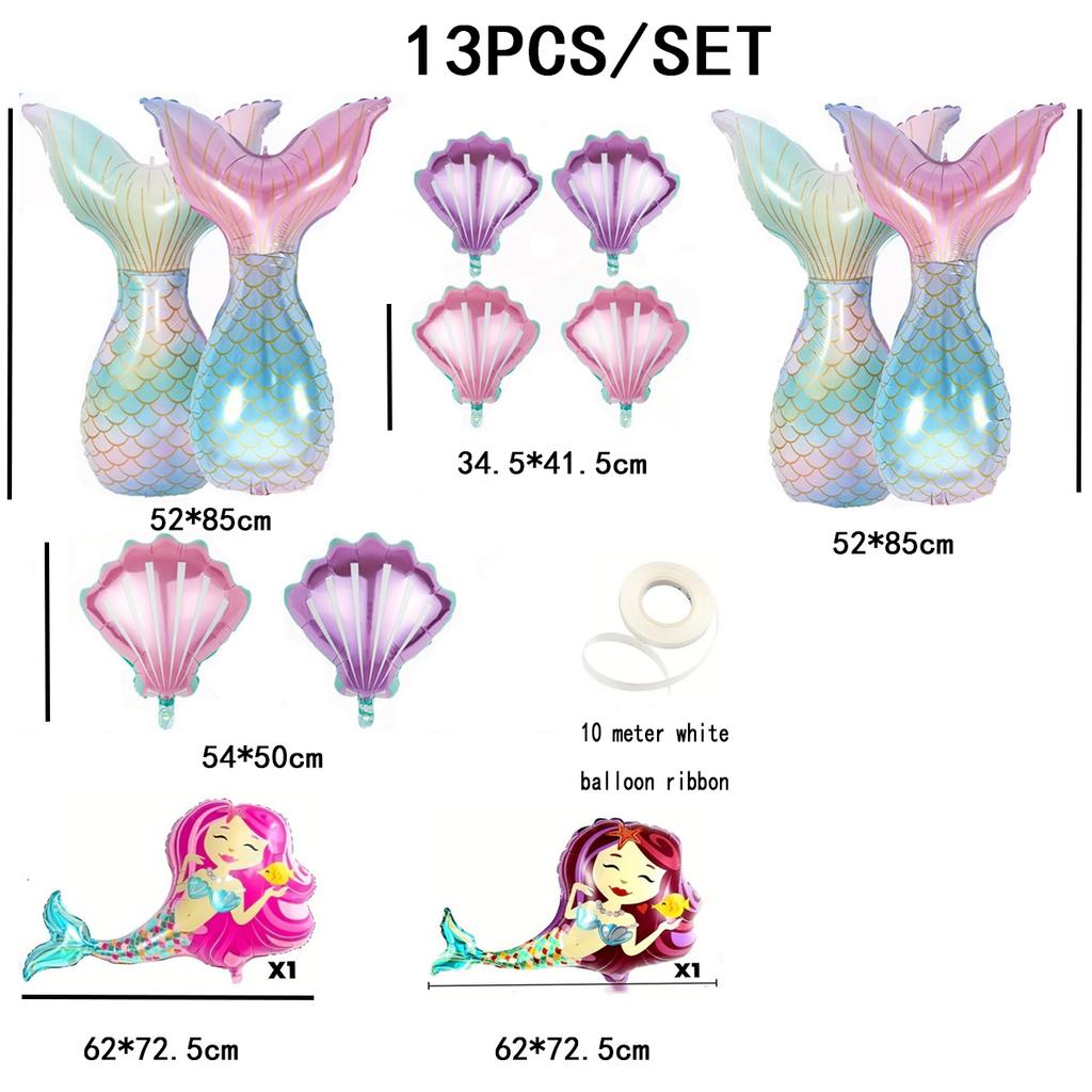 13 шт., милый хвост русалки, арка, воздушные шары, набор украшений, латекс, свадьба, детский душ, день рождения, вечеринка, украшения в виде единорога, товары для декора комнаты