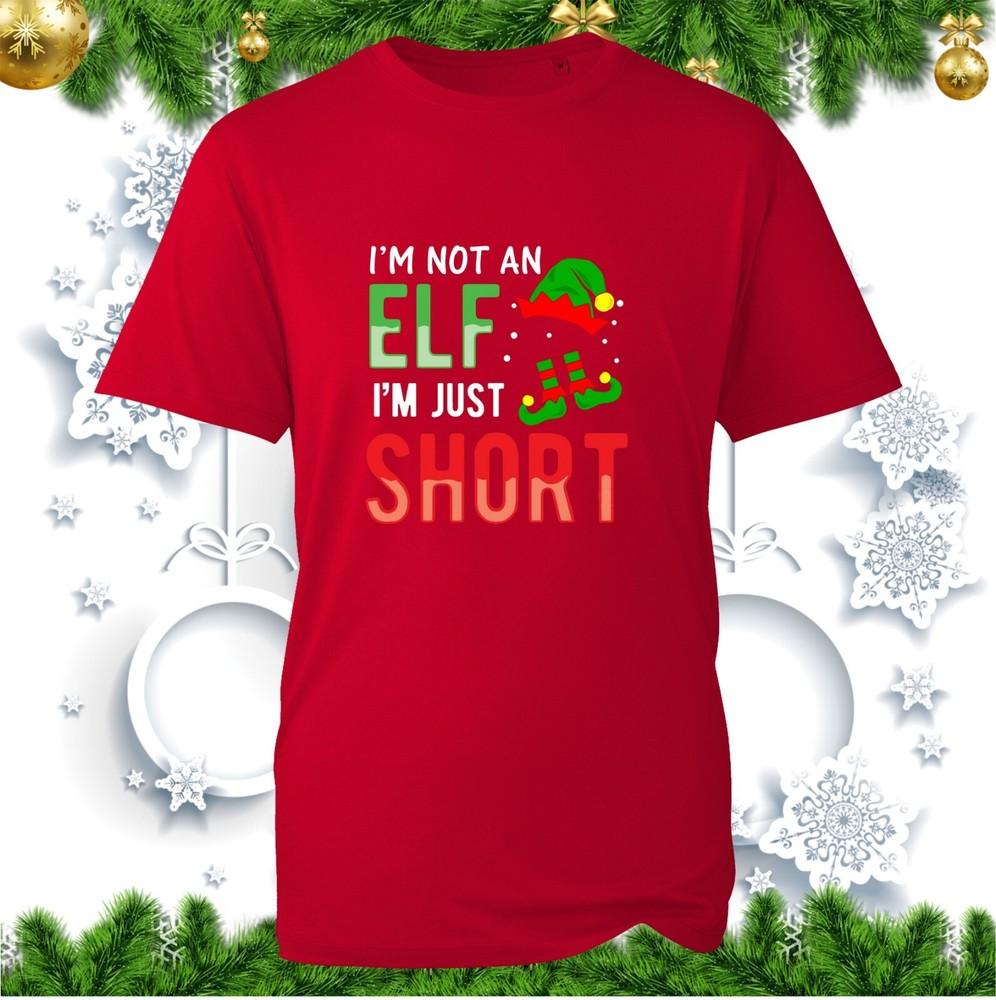 Im Not An Elf Im Just Short TShirt Christmas Novelty Funny Xmas Elf Tee Top