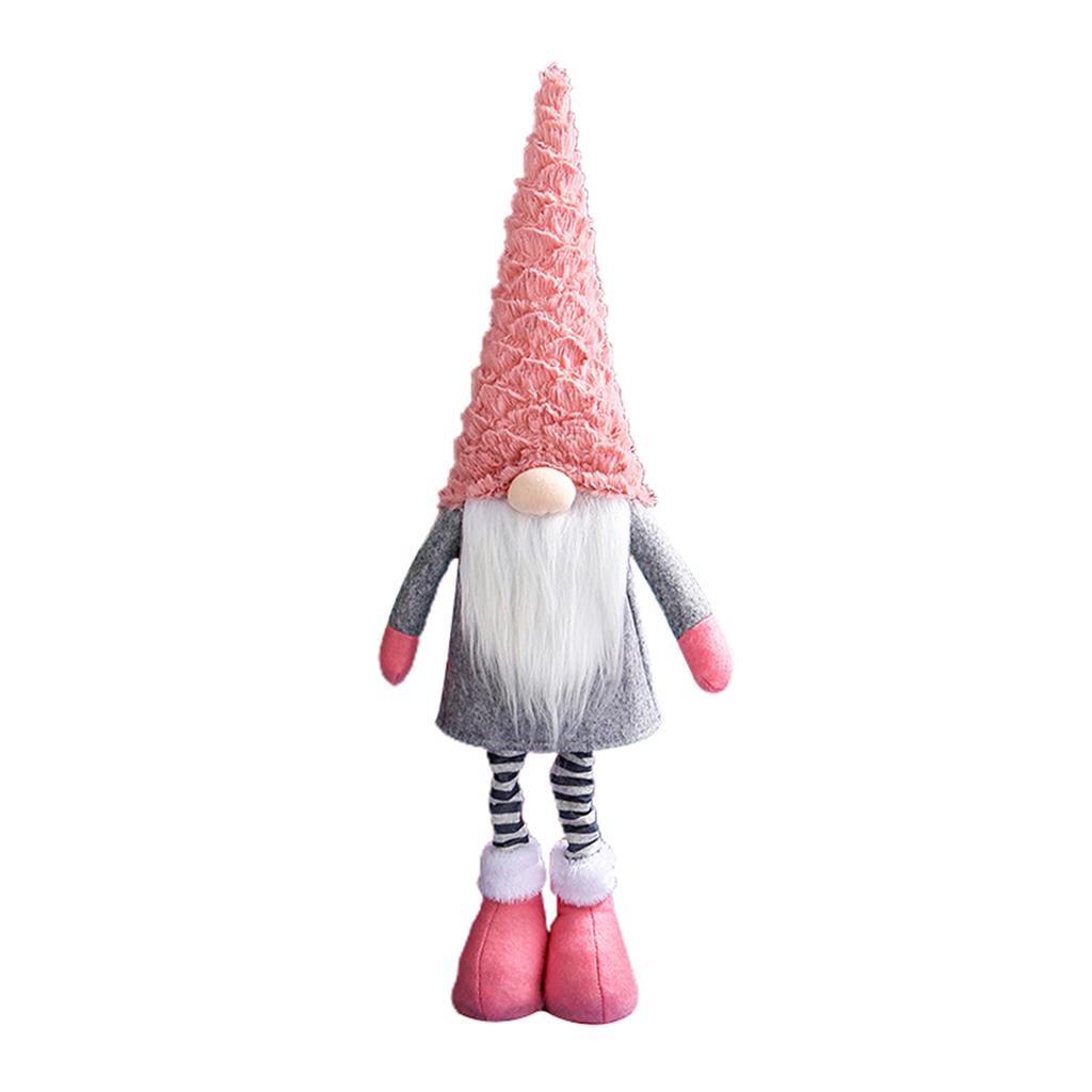 Рождественская безликая плюшевая кукла-гном с выдвижными ногами и длинной шляпой, плюшевые игрушки-эльфы, праздничный домашний декор, украшение для витрины магазина