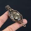 Turtella Fossil Gemstone Pure Copper Wire Wrapped Handmade Pendant Jewelry