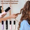 Беспроводной выпрямитель для волос, щетка с 3 регулируемыми температурами, быстрый нагрев, USB-зарядка, портативная горячая щетка с отрицательными ионами, электрическая расческа для укладки вьющихся волос