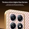 For Xiaomi 14T Pro Phone Case Carbon Fiber Textured Electroplated TPU Back Cover