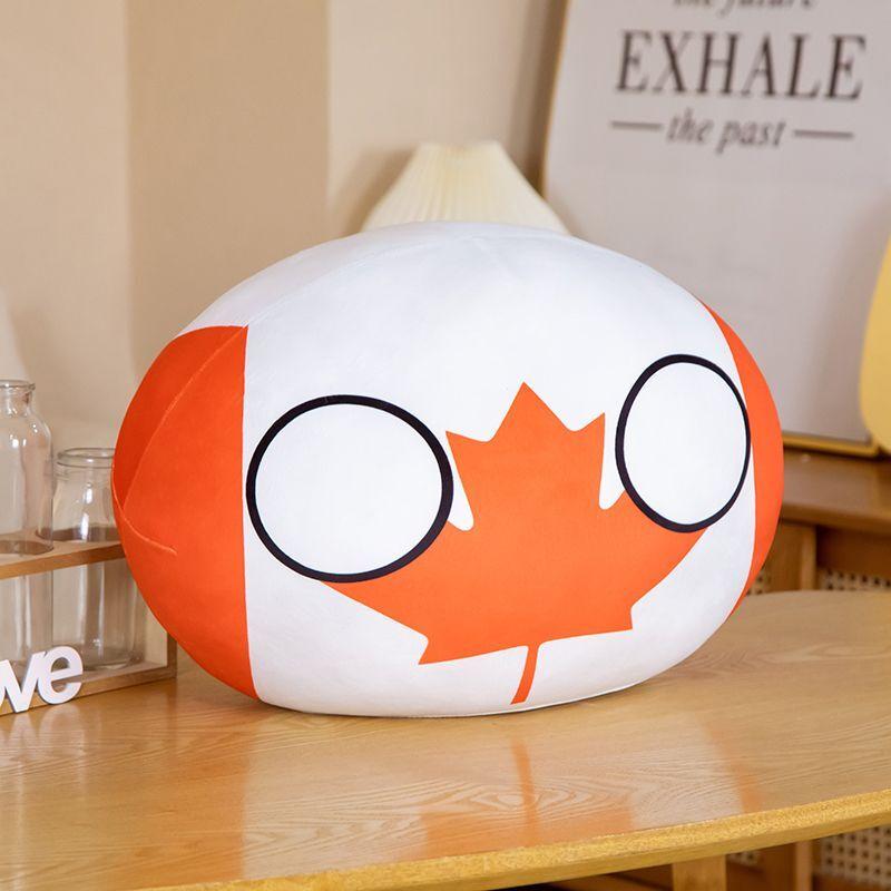 Cartoon Polandball Plush Toy Cute Country Ball Plush Doll Soft Pillow Cute Keychain Pendant Boys and Girls Birthday Gifts