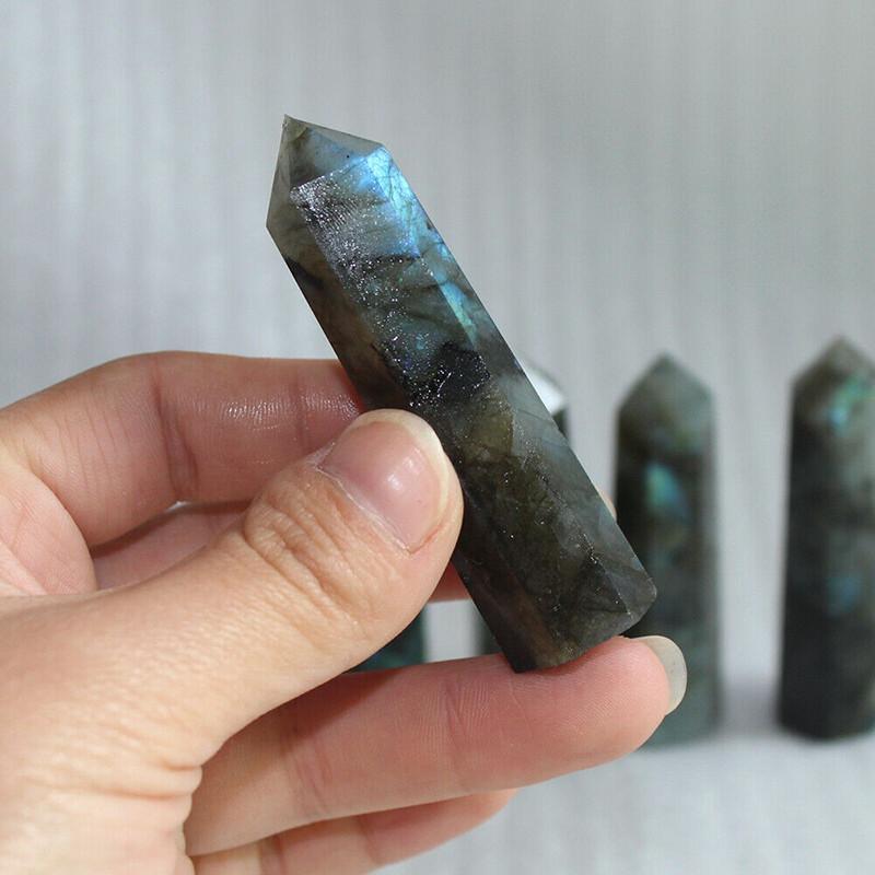 6070мм Натуральный Кристалл Кварца Точка Исцеляющий Обелиск Шестигранная Палочка Декор Рейки