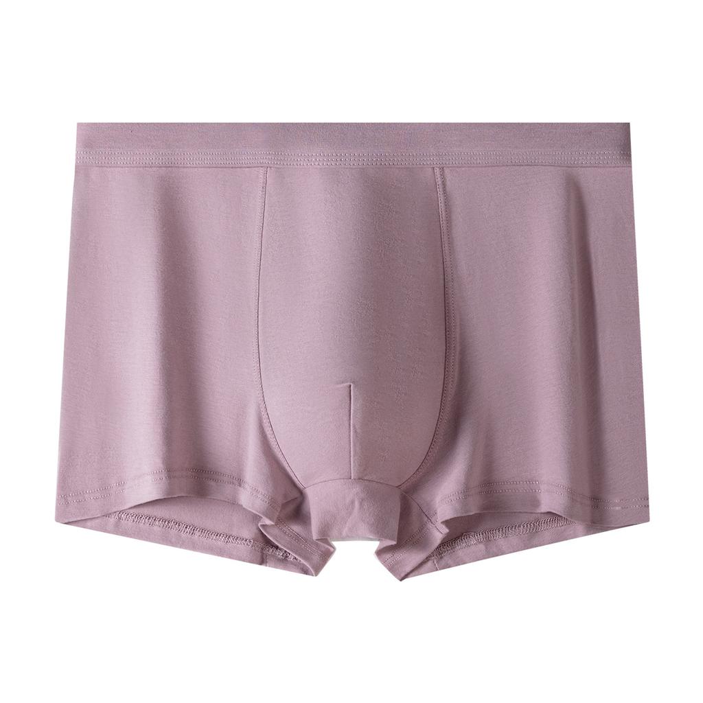 Men S Cotton Mid Waist Solid Breathable Antibacterial Boxer Briefs Plus Size