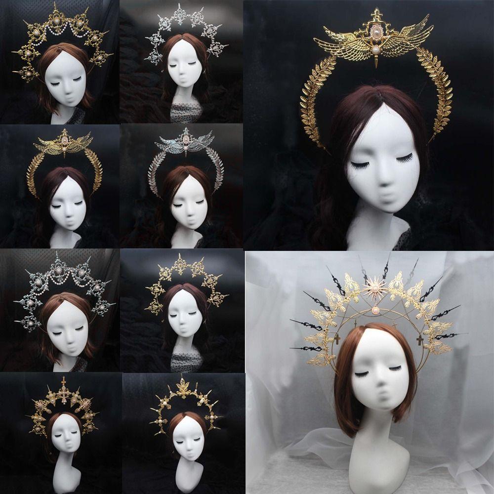 Parts Vintage Gothic Lolita Tiara Sun Goddess Headwear DIY Crown Material Kits Wedding Headpiece