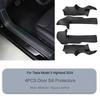 For Tesla Model 3 Highland Door Sill Protection Cover Mat Model 3+ Door Threshold Protect Anti-kick Pad Non-destructive Install