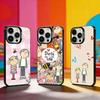 Милый чехол для телефона C-Чарли и L-Лола для iPhone 17,16,15,14,13,12,11 Plus,Pro Max,XS,Цветной серебристый чехол для телефона