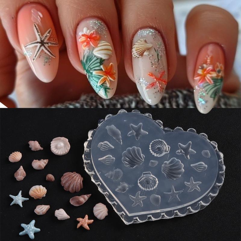Rose Flower Butterfly 3D Silicone Nails Mold Tulip Nails Templates Diy Nail Art Decor Soft Stamping Mold Manicure Design Tools