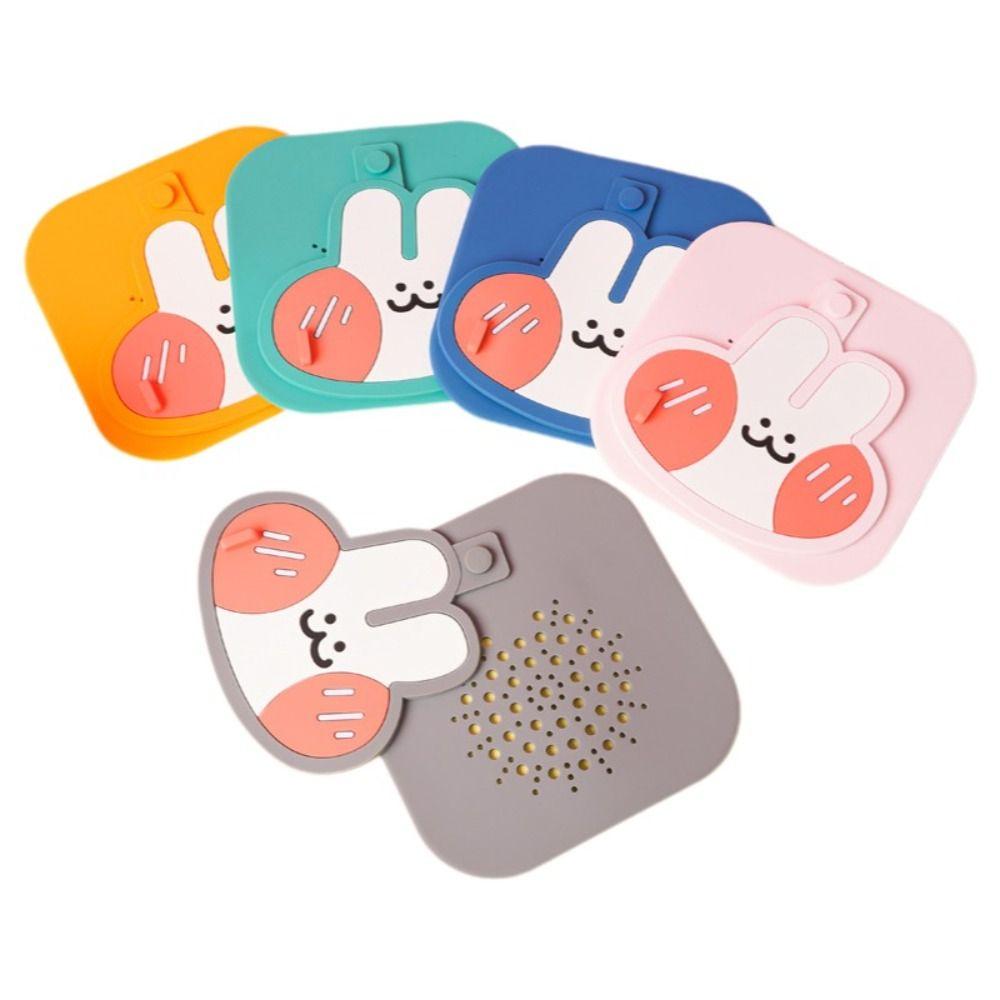 Cartoon Rabbit Silicone Shower Drain Cover Insect-proof Drain Hair Catcher Universal