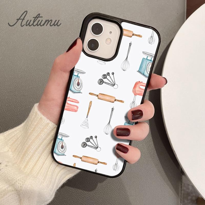 Чехол для телефона с кухонными инструментами для iPhone 11 12 13 14 Pro Max mini X XR XS SE 2020 5 6S 7 8 Plus Samsung Galaxy S21 S22 чехол-накладка