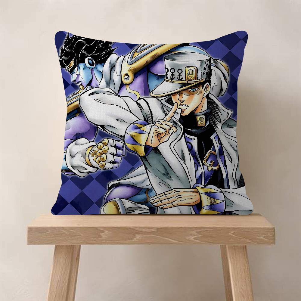 Японская Манга JoJo Bizarre Adventure Офисная Подушка Наволочка Автомобильная Наволочка на Подушку 45X45СМ Наволочка на Подушку для Спины Подушка для Дивана