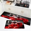 Red Kitchen Rugs Mats Wine Rose Cushioned Anti Fatigue Rugs Washable Kitchen Floor Mats Runner Rug for Kitchen Laundry Carpet