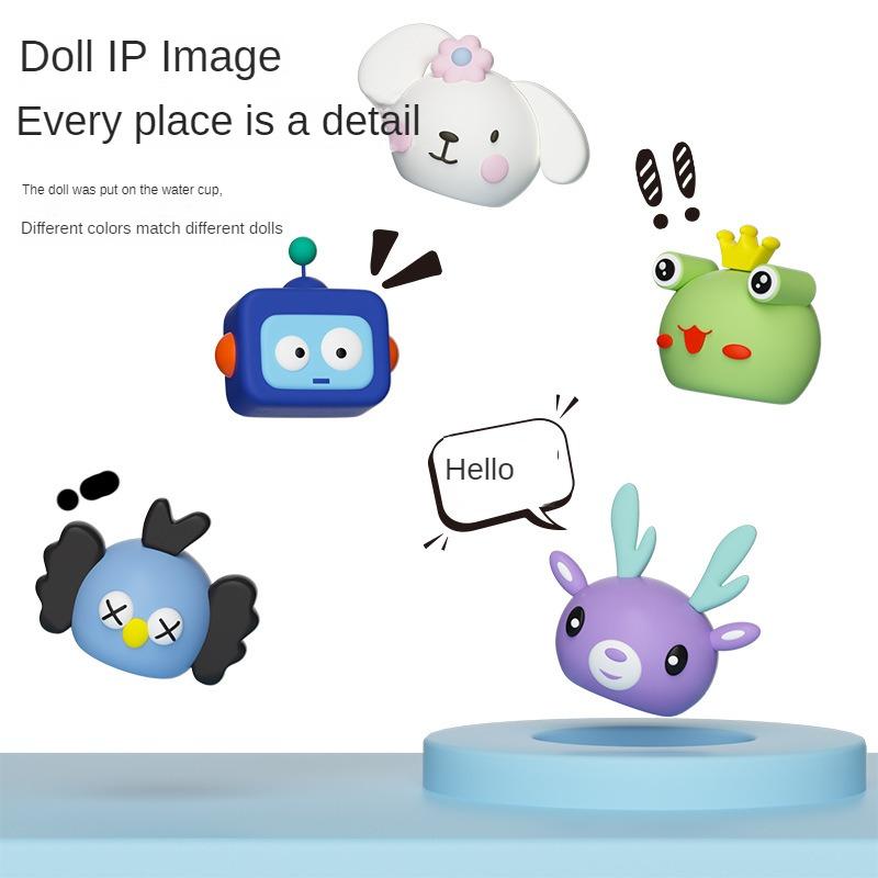 Высококачественная детская кукла с изолированными чашками, кукольная кружка, мультяшная милая чашка из нержавеющей стали 316, портативная чашка для креативных подарков против падения.
