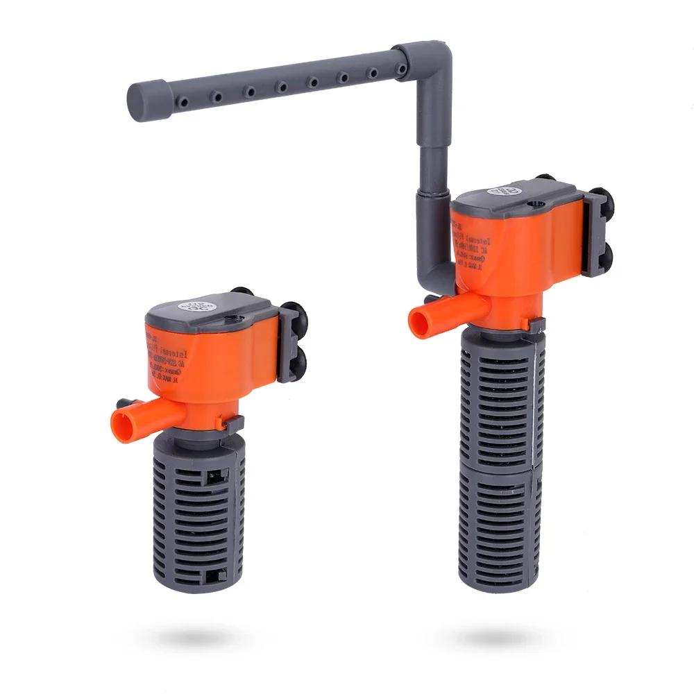 Фильтр для аквариума с рыбками, водный биологический 3 в 1, биохимический, хлопковый, с двойной головкой, встроенный фильтр оксигенации, губчатый фильтр