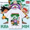 Футболка с коротким рукавом Dragon Ball Joint Animation Мужская 2026 Лето Новая Чистый Хлопок Свободная Студенческая Короткий Рукав Модная Одежда