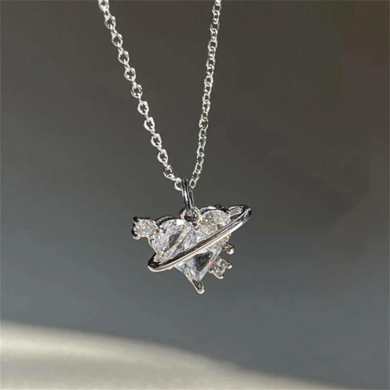 Модное ожерелье в форме сердца со стразами, женское дизайнерское ожерелье для пожилых людей, индивидуальное ожерелье, модные вечерние ювелирные изделия, подарок