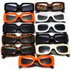 SHAUNA Fashion Square Sunglasses Women Clear Colorful Eyewear Shades UV400 Men Trending Retro Wide Legs Sun Glasses