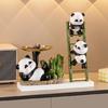 Multipurpose Lovely Pandas Entryway Organizers With Two Trays Accessory for Functional and Stylish Storage Needs