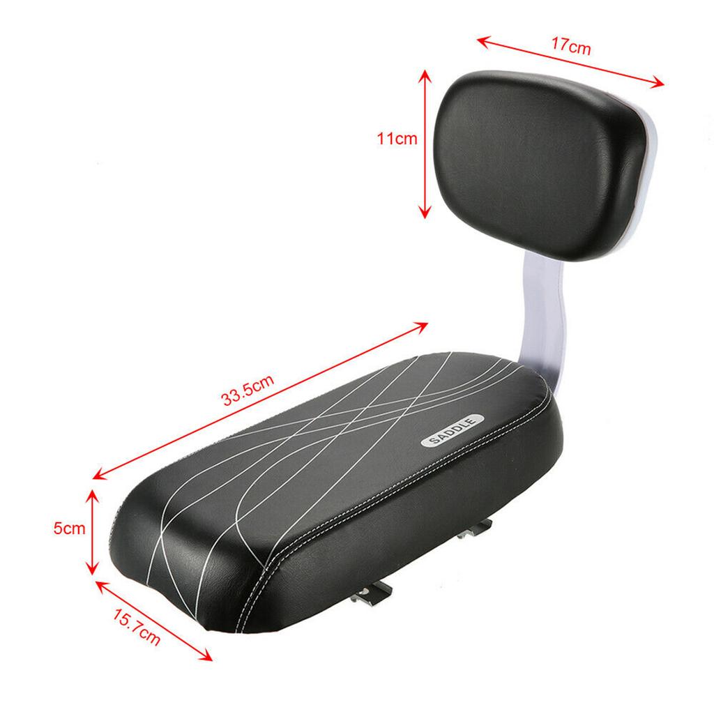 Заднее сиденье для велосипеда, мягкая подушка из искусственной кожи, задняя стойка со спинкой