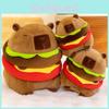 Adorable Plush Capybara Toy Burger Cartoon Girl Sleep Companion Gift Birthday