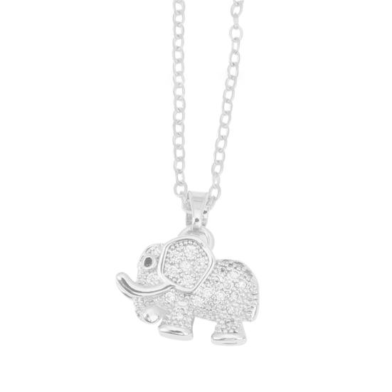 Ожерелье в виде слона для женщин, цепочка со слоном и ключицей, благоприятное украшение в виде животного для девушки