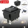 Mini Rocker Switch Black Double Pole/throw For Car Motorcycle Boat Accessories