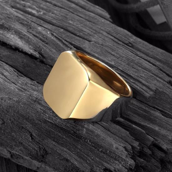 Кольцо для пары, простой стиль, хип-хоп, геометрическое, глянцевое, универсальное украшение, подарок для мужчин и женщин