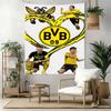 Borussia Dortmund Wall Decor Tapestry Art For Pet Memorial Birthdaywedding Party Backdrop Family Gift