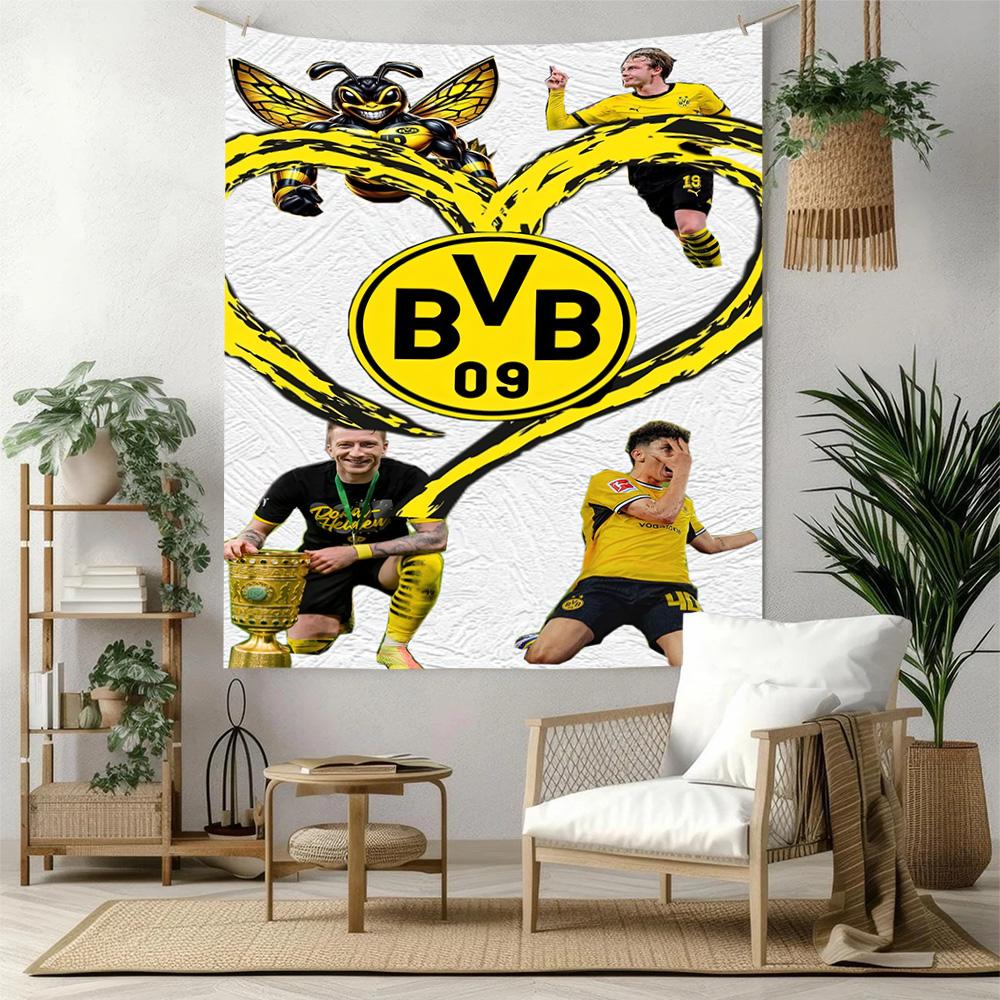 Borussia Dortmund Wall Decor Tapestry Art For Pet Memorial Birthdaywedding Party Backdrop Family Gift