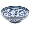 Hasami Ware Modern Blue Donburi 21cm Seiei Floral Nordic Microwave and Dishwasher Made In Product 73511 Bowl/Salad Bowl/Serving Plate/Deep Plate,