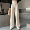 Corduroy Wide Leg Pants For Women In Autumn And Winter, High Waist, Loose, Thin And Draping, Plush Straight Tube Casual Floor Pants