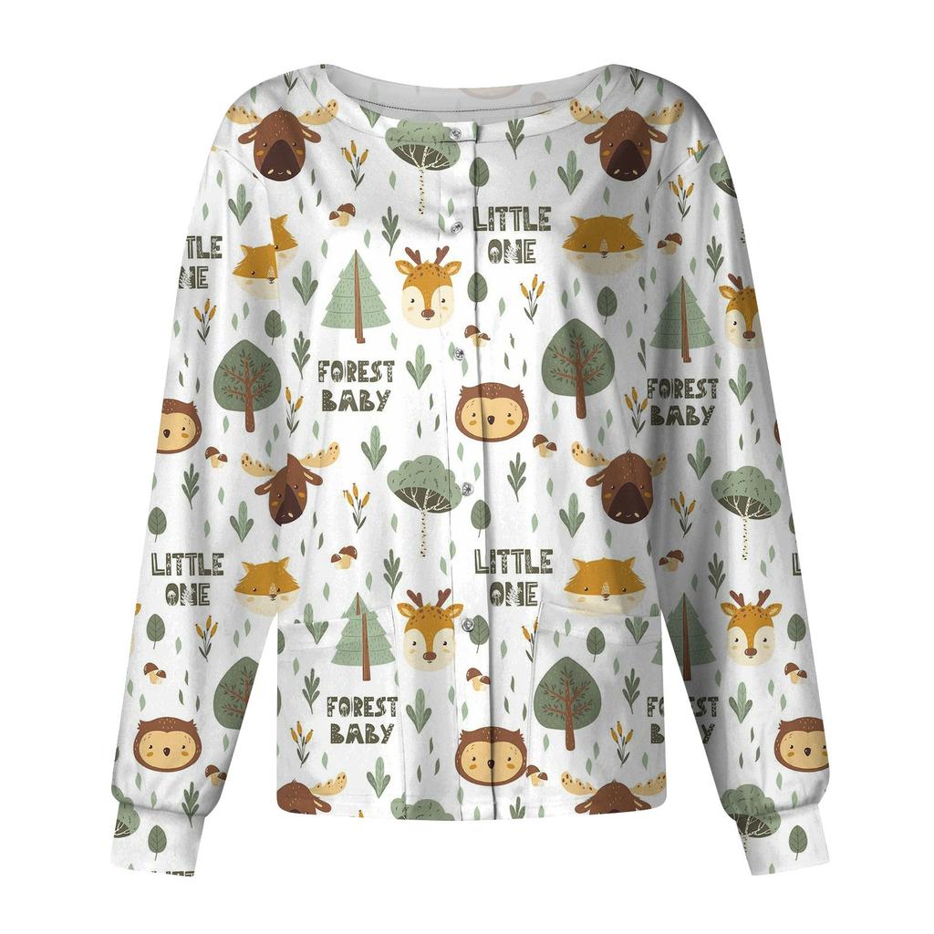 Женский однобортный защитный комбинезон с длинным рукавом и карманом, рабочий воротник-стойка, кардиган, куртка, топ