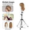 Wig Stand Tripod Adjustable Height Mannequin Heads Stand Hairdressing Training Heads Holder Bracket