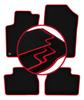 Велюровые коврики с красной окантовкой для: Peugeot 207 SW, универсал, хэтчбек (2006-2012)