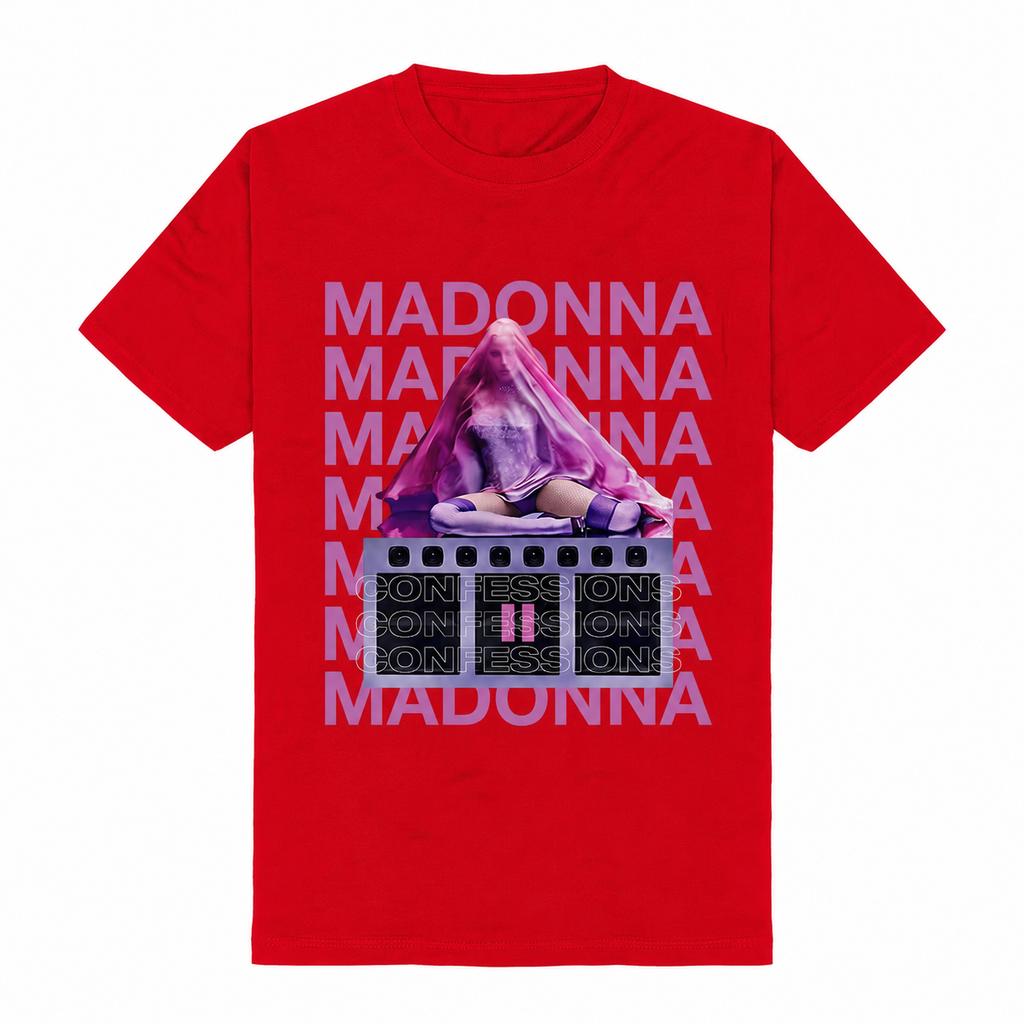 Women Streetwear Madonnaa CONFESSIONS II Tees Graphic Print Man's Clothing Casual Fashion Polyester T-shirt O-neck Design T Shirts