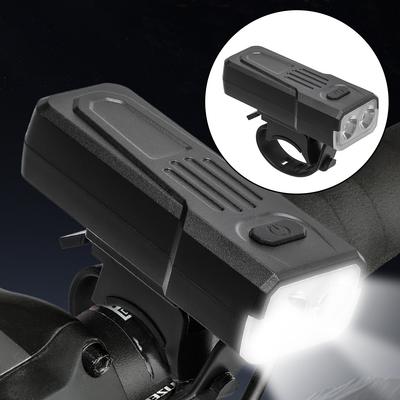 USB C Перезаряжаемый Велосипедный Фонарь Двойной Светодиод 3 Режима Мигание Средний Сильный Крепление Без Инструментов Компактный Водонепроницаемый Для Ночной Езды
