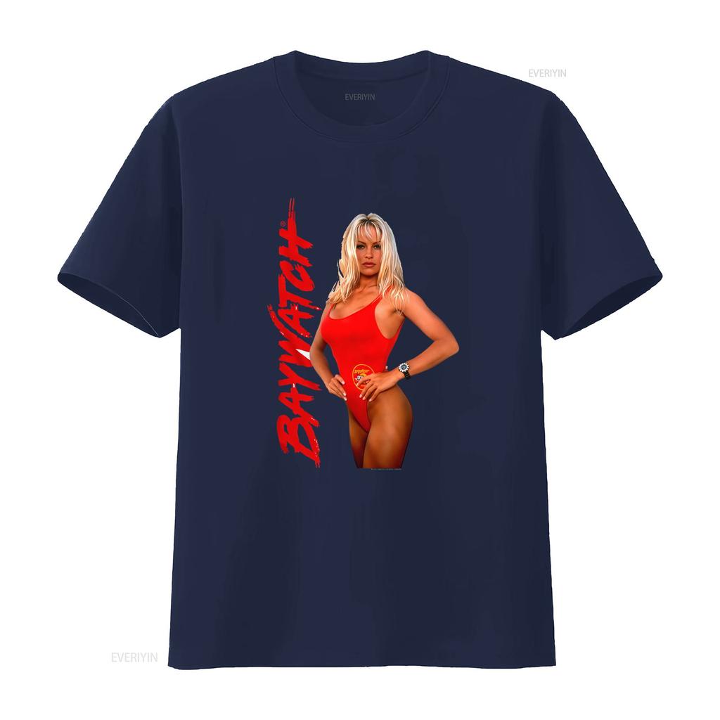 Baywatch Pamela Anderson Unisexs T Shirt 2X TV Beach Babe Lifeguard CJ Parker 2015 Red Print Design vintage Soft