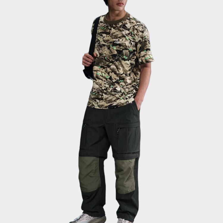 Nike Мужская футболка с коротким рукавом ACG Series, дышащая, удобная, с принтом, цвет Оливковый HJ0795-222