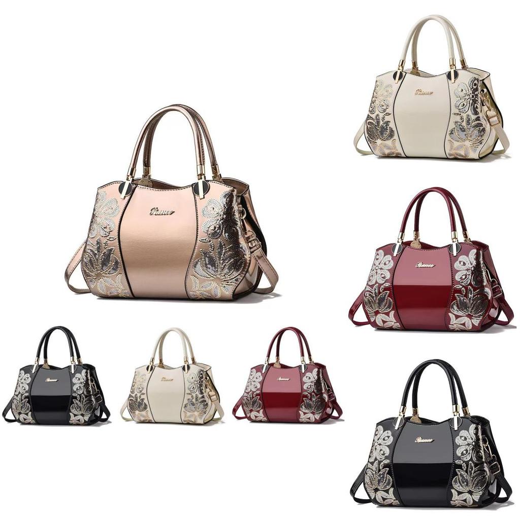 Chic Versatile Pu Leather Tote Bag For Moms Comfortable Crossbody Handbag Style