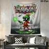 Marvin the Martian Wall Tapestry Aesthetic Wall Hanging Printed Fabric Blanket Decorative Tapestries for Bedroom Living Room Home Decor
