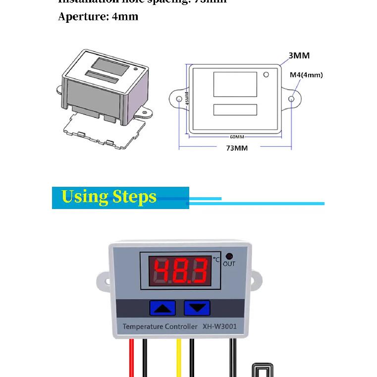 W3001 110V 220V 12V 24V Digital Temperature Controller Thermostat Thermoregulator Aquarium Incubator Water Heater Temp Regulator