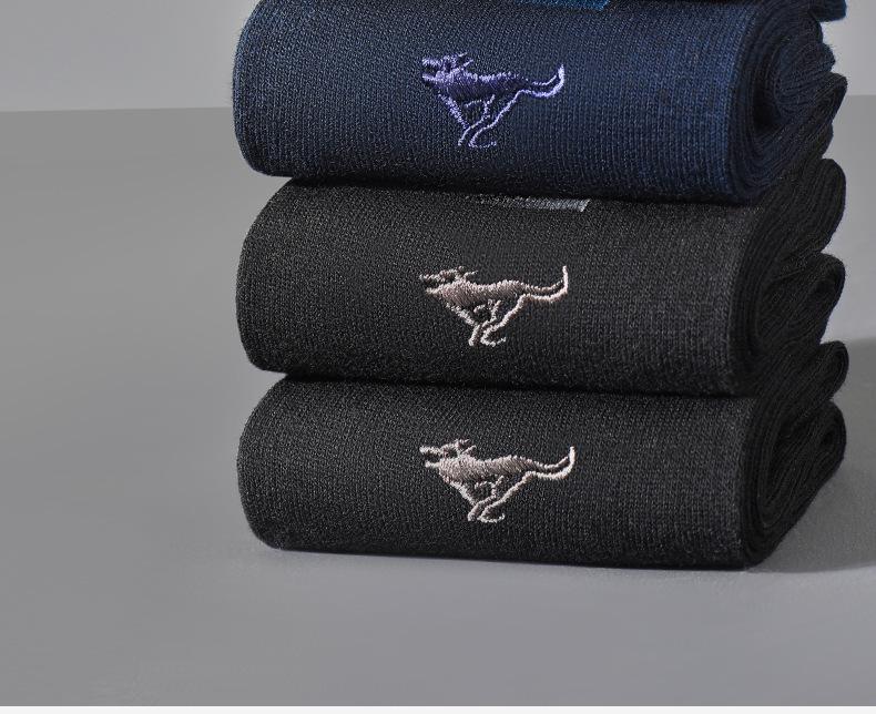 Мужские носки Septwolves из чистого хлопка средней длины — дышащие, впитывающие пот повседневные и деловые носки, набор в коробке