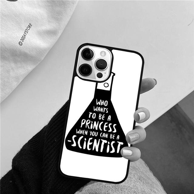 Атом Химия Наука дизайн Чехол для телефона Cover Для iPhone 17 Air 15 16 Pro Max 14 13 12 11 Pro Max Plus Coque
