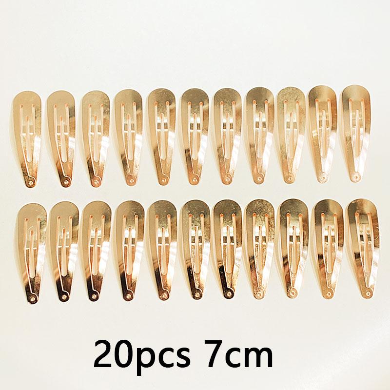 10/20/30pcs/set Women Silver Gold Black Waterdrop Shape Basic Alloy Hair Clips BB Hairpins Barrettes Fashion Hair Accessories