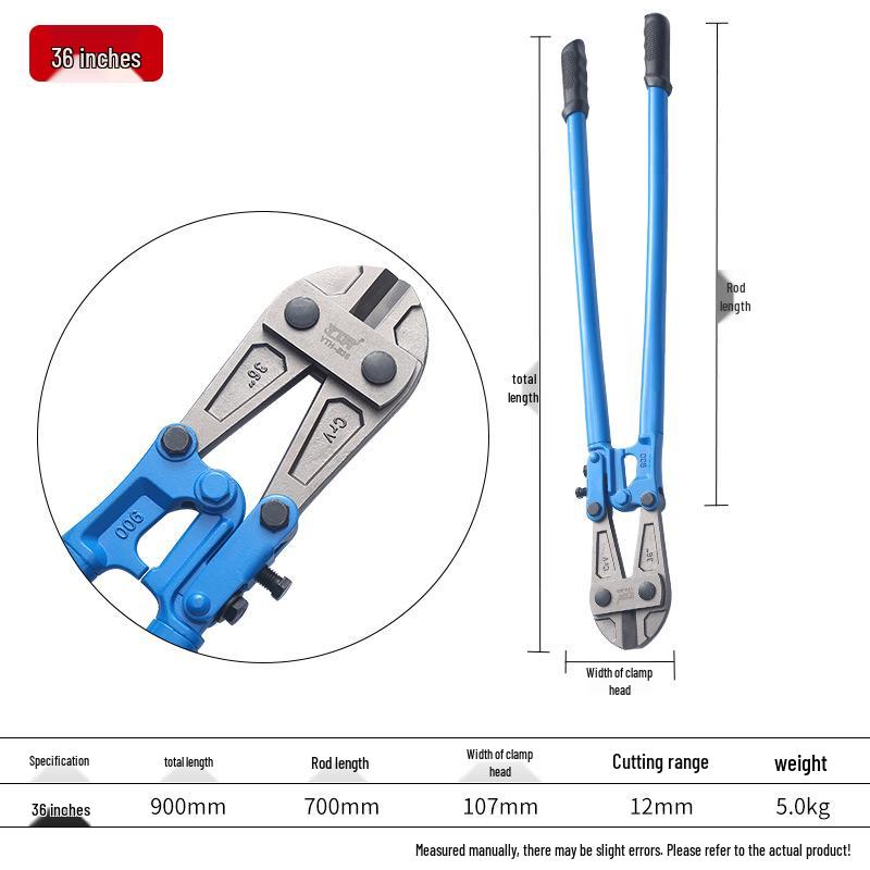 Heavy-Duty Labor-Saving Rebar and Wire Cutters - Manual Steel Wire Scissors Pliers