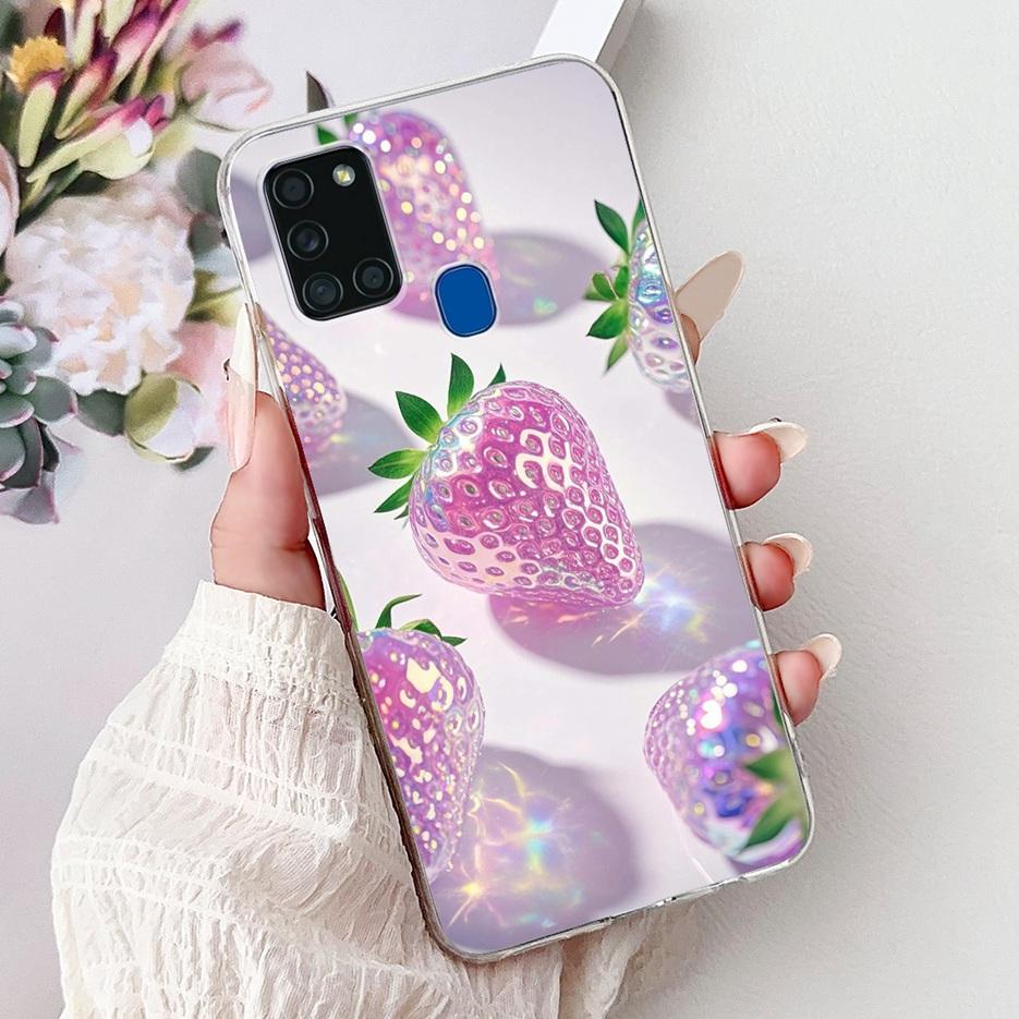 For Samsung Galaxy A21S Case SM-A217F Cute Lucky Koi Painted Cover Soft Slim Phone Case For Samsung A21s A217F Back Cover Bumper